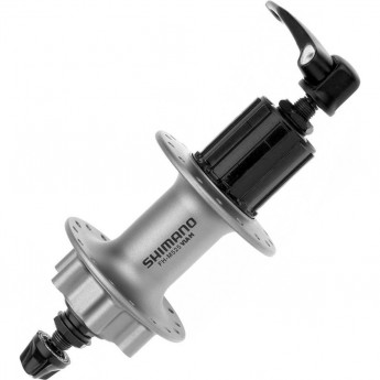Втулка задняя SHIMANO DEORE, M525A, 36 отверстий, 8/9 скоростей, QR, 6-болтов, серебристый Втулка задняя SHIMANO DEORE, M525A, 36 отверстий, 8/9 скоростей, QR, 6-болтов, серебристый