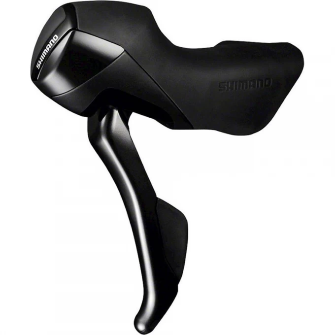 Шифтер/Тормозная ручка SHIMANO ST-RS405, левый, 2 скорости, с тросом переключателя, темно-серый ISTRS405LI