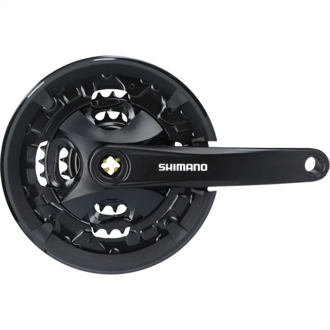 Система SHIMANO ALTUS MT101, 170 мм, 44/32/22T, под квадрат, с защитой, с болтами, черный, для 9 скоростей EFCMT101C422CLB Система SHIMANO ALTUS MT101, 170 мм, 44/32/22T, под квадрат, с защитой, с болтами, черный, для 9 скоростей EFCMT101C422CLB