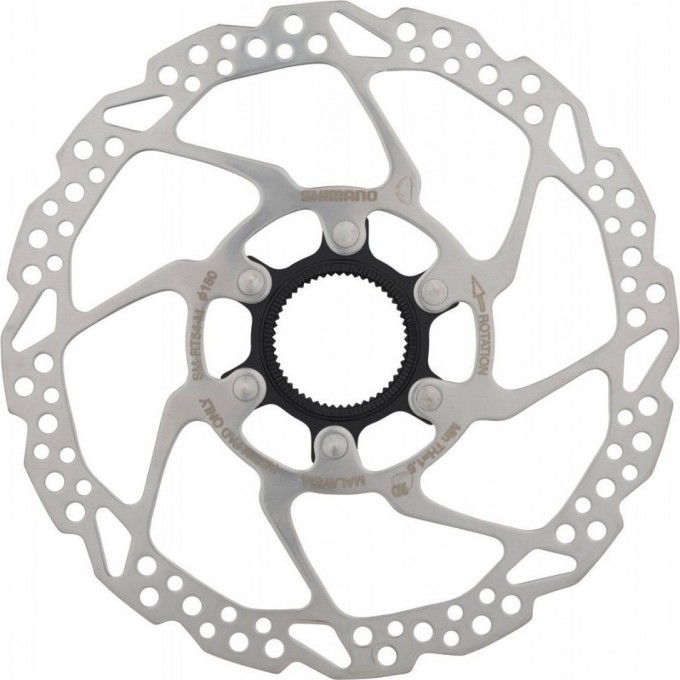 Тормозной диск SHIMANO RT54, 180 мм, CENTER LOCK, только для пластиковых колодок ESMRT54M Тормозной диск SHIMANO RT54, 180 мм, CENTER LOCK, только для пластиковых колодок ESMRT54M