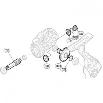Запчасть для катушки SHIMANO GEAR SET набор шестеронок главной пары